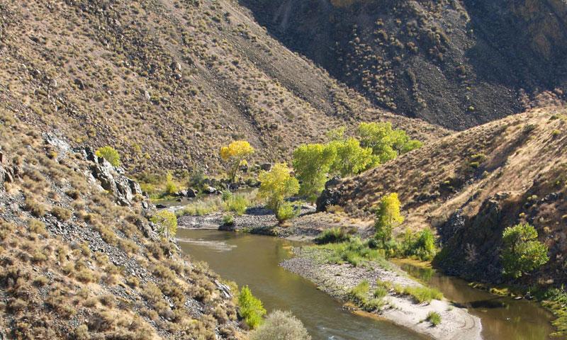 The Carson River between Carson City and Virginia City Nevada