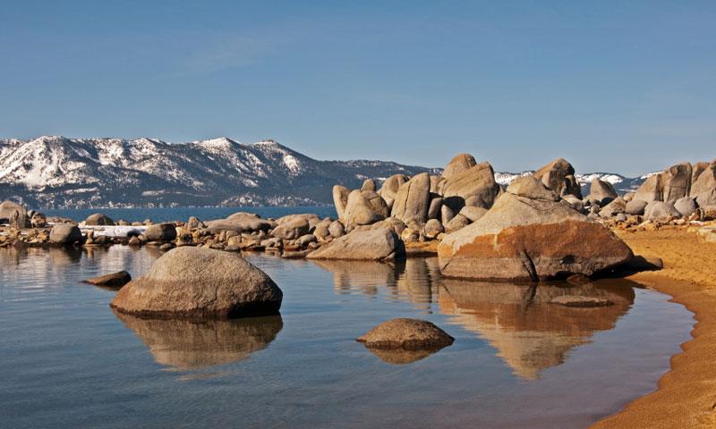 The Beach at Zephyr Cove on Lake Tahoe