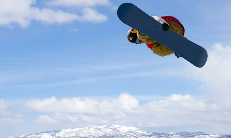 Snowboarding one of Lake Tahoes many Ski Resorts