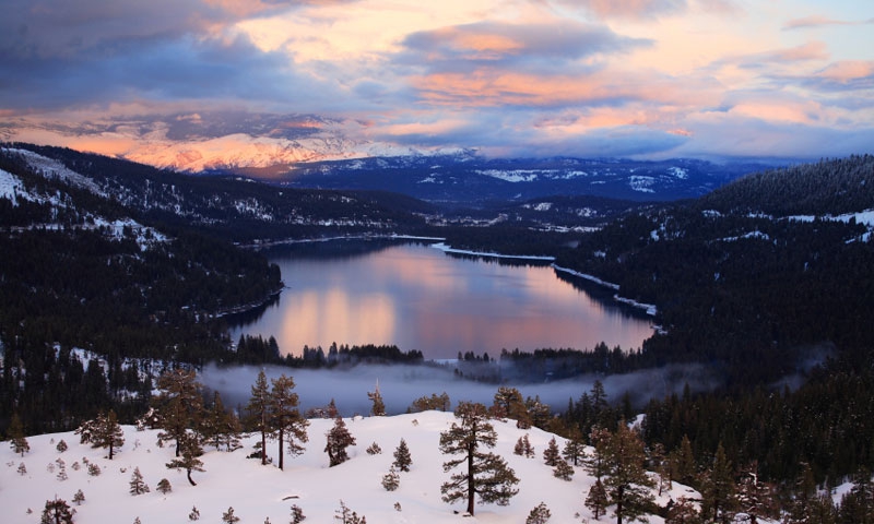 Overlooking Donner Lake near Truckee California